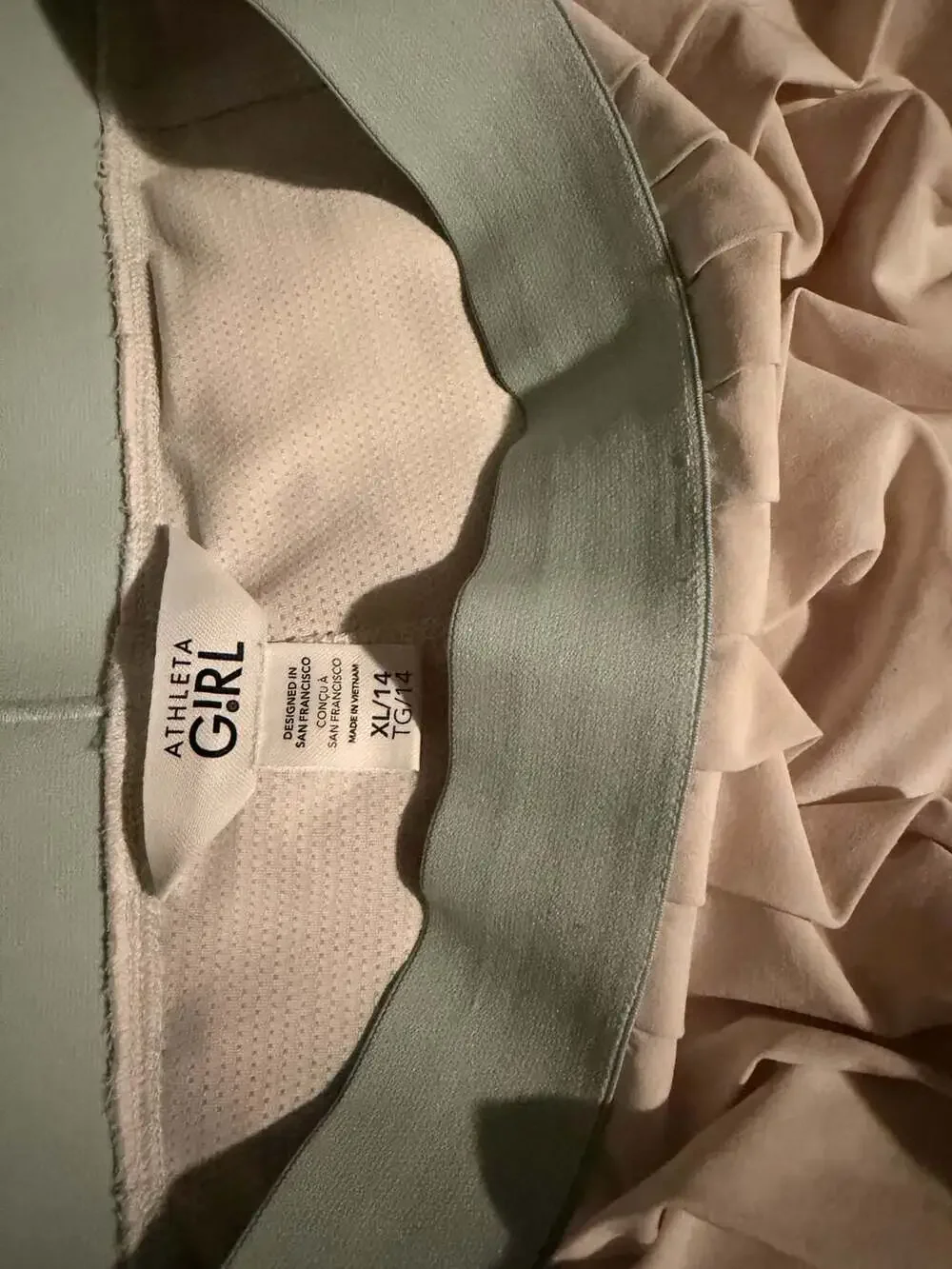 Athleta Girl Pleated Skort Size XL/14 Pink Blue Athletic Skirt